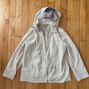 2010s cream hooded jacket
